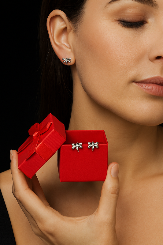 Silver Dragonfly Studs