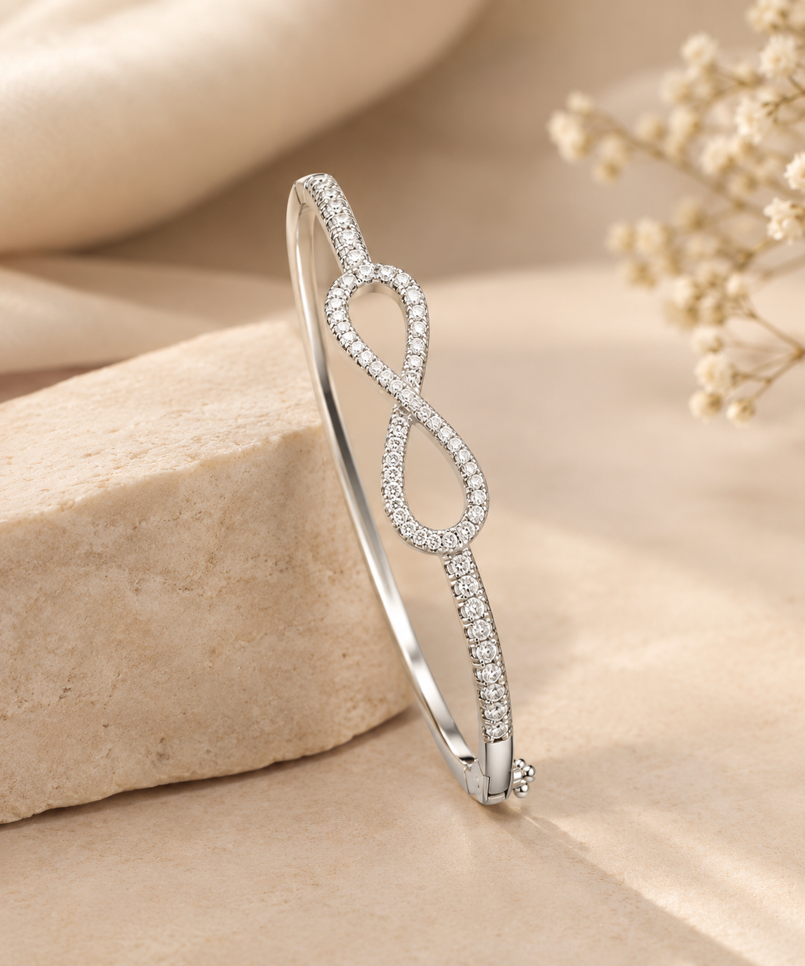 Silver Infinity Pavé Bracelet