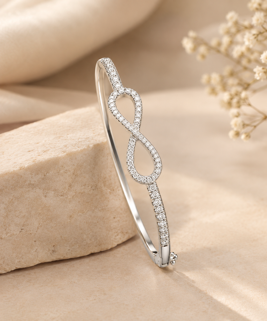 Silver Infinity Pavé Bracelet