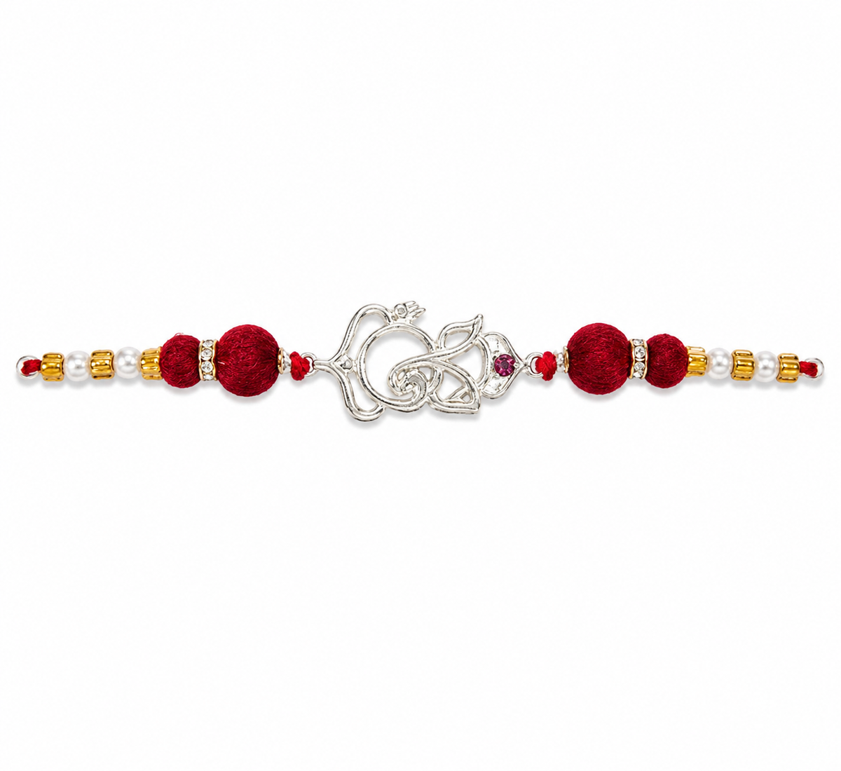 Ruby Grace Silver Rakhi
