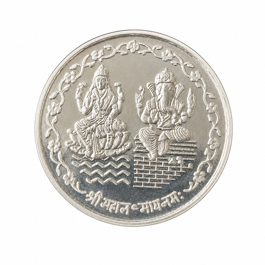 999 Silver Lakshmi Ganesh Coin – 5 Grams