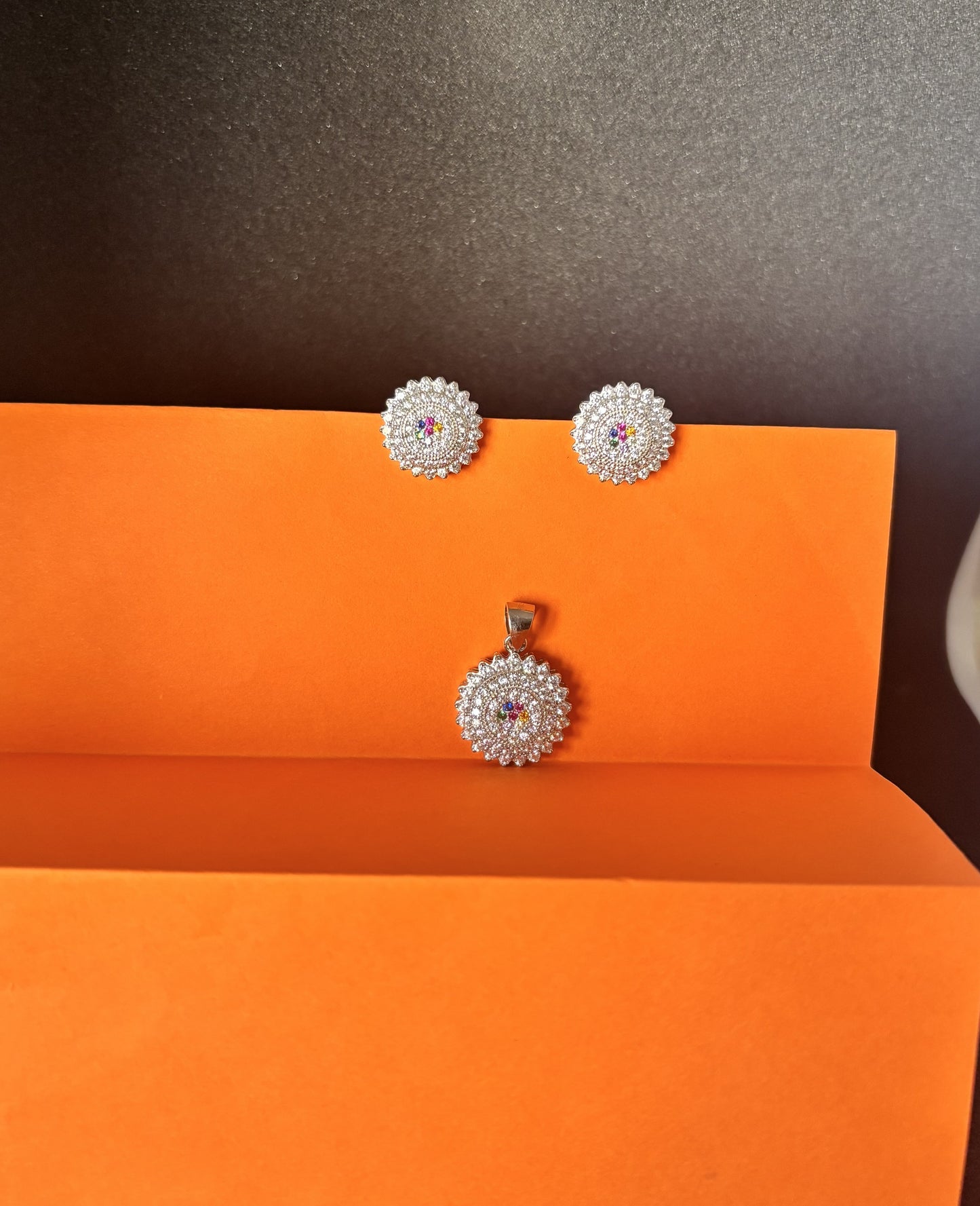 Silver Cluster Circle Set