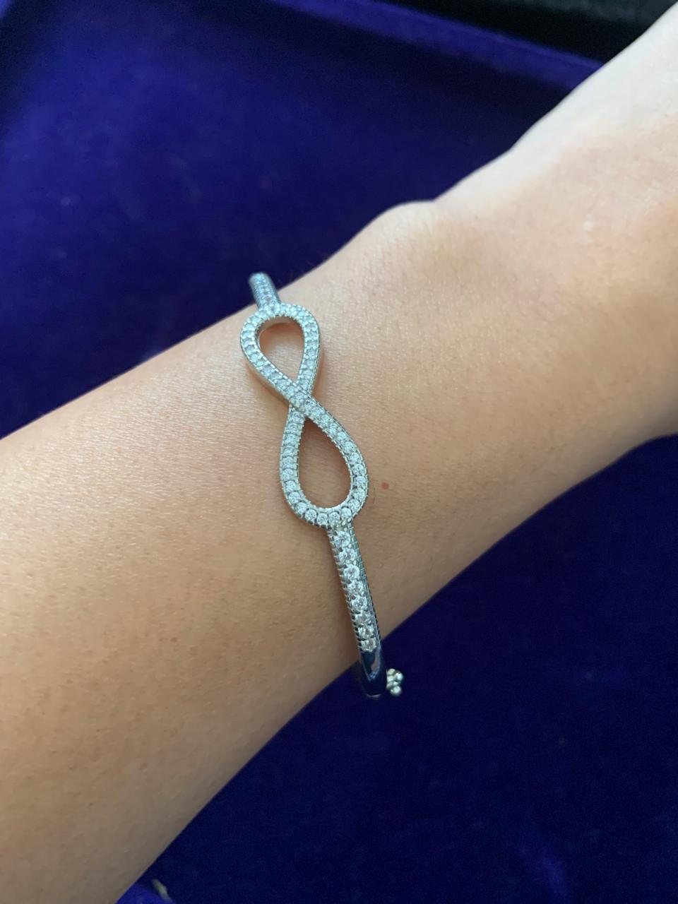 Silver Infinity Pavé Bracelet